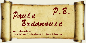 Pavle Brdanović vizit kartica